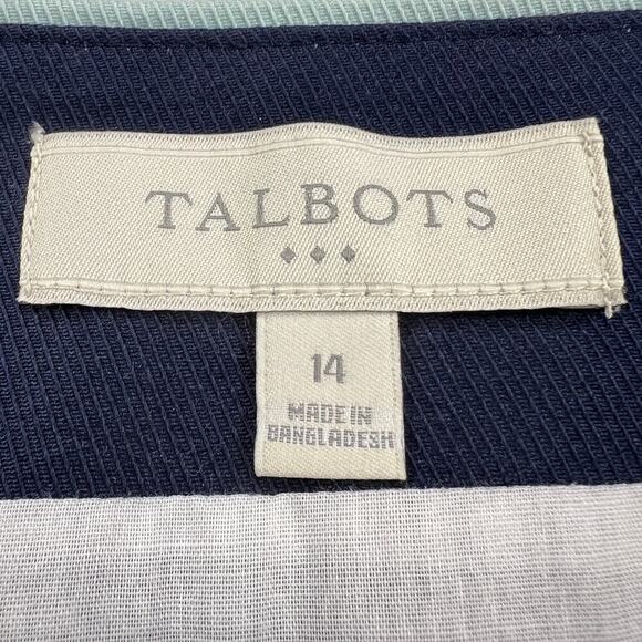Talbots Cotton Twill Hotizontal Striped Multicolor A-Line Skirt Size 14 - Picture 4 of 10
